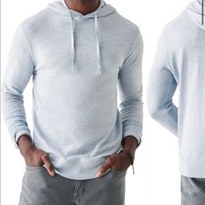 FAHERTY Large Mens Hoodie Slub Light Blue $98 Nordstrom 2021 Used Lightly